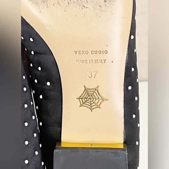 CHARLOTTE OLYMPIA BALLET FLATS black and white polka dots 37 - Picture 10 of 14